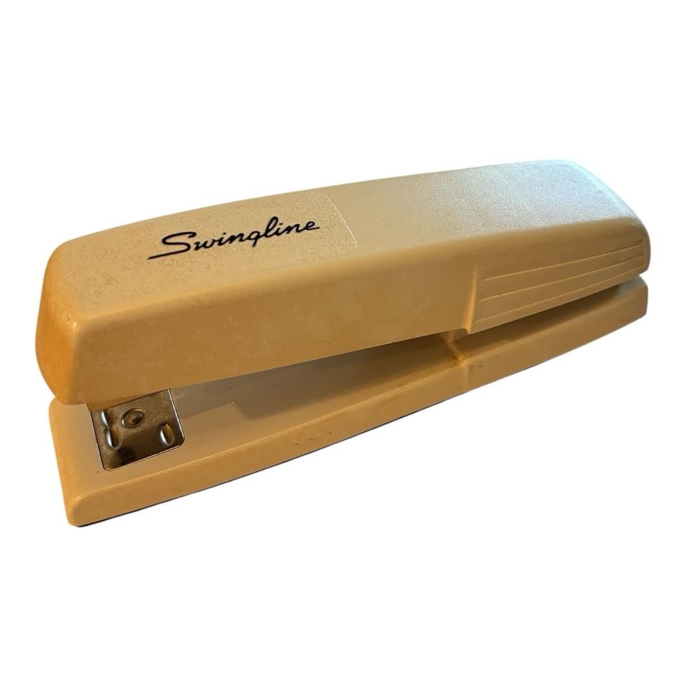 Vintage Swingline 545 Desktop Stapler Beige Cream Office Desk Stapler USA Tested